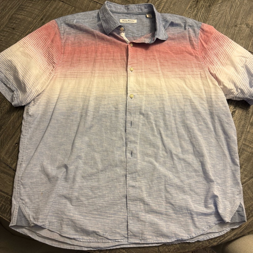Tommy‎ Bahama American red white and blue button down Shirt Patriotic XXL